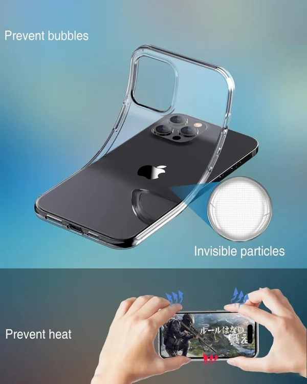 ⁦Ultra Thin Transparent phone Case For iPhone 16 17 15 14 13 12 11 Pro Max Plus Mini Clear Full Back Cover Silicone Soft Shell⁩ - الصورة ⁦6⁩