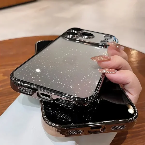 ⁦For iPhone 17 Air 17 Pro Max Luxury Case New Camera Protector Glitter Bling Clear PC Cover for iPhone 13 12 11 14 15 16 Pro Max⁩ - الصورة ⁦5⁩