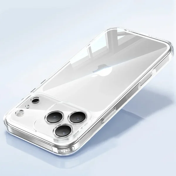 ⁦Luxury Transparent Phone Case For iPhone 17 Pro Max Air Soft TPU Silicone Back Cover Clear Case⁩ - الصورة ⁦4⁩