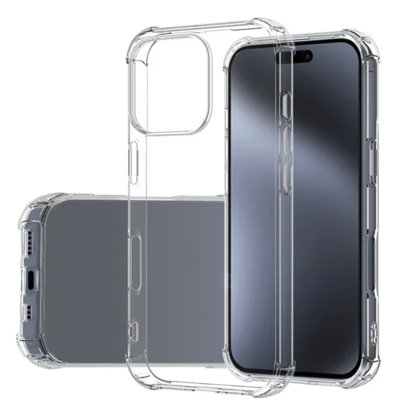 Shockproof Clear Phone Case For iPhone 11 12 13 14 15 16 17 Pro Max Plus 13 Mini 16E 17Air Silicone Soft Transparent Back Cover