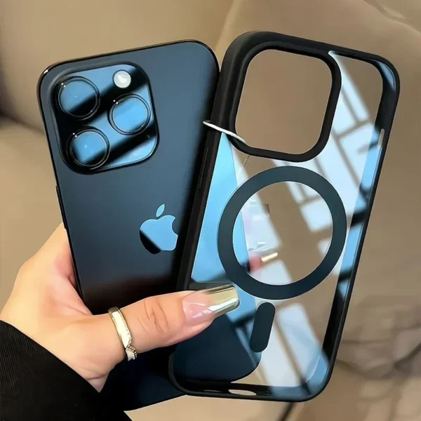 Transparent Magsafe Magnetic Case For iPhone 16 17 Air 16e 15 14 Plus 13 12 11 Pro Max Wireless Charging Hard Protect Cover