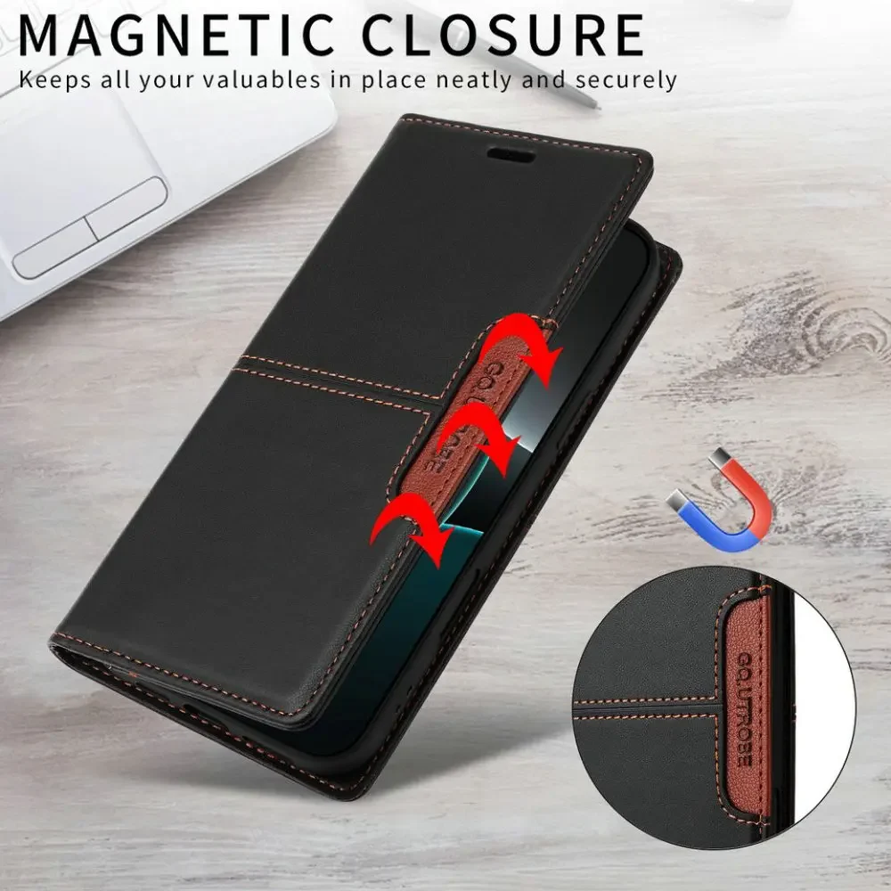 Phone Caes for iPhone 17 Pro Max 5G Luxury Cover Leather Book RFID Coque iPhone 17 Case iPhone17 Air 17Pro ProMax Wallet Fundas - الصورة 3