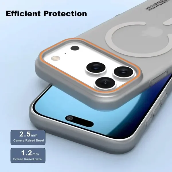 ⁦Popular Candy Colour PC Frosted Magnetic Charging Phone Case For IPhone 17 Air Pro Max Anti-Drop Translucent Matte Protect Cover⁩ - الصورة ⁦3⁩