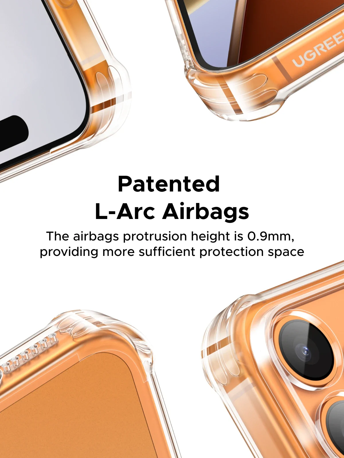 UGREEN Airbags Case for iPhone 17 Pro Max Shockproof Clear Case Transparent Cover for iPhone 16 Pro 17 Air Phone Protective Case - الصورة 2