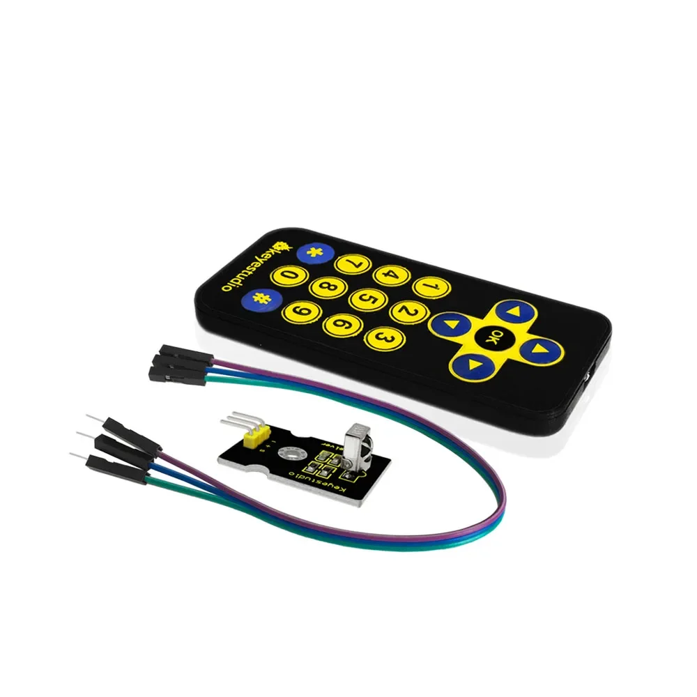Keyestudio IR Receiver Module Kit(receiver module+remote controller+3Pin F-M dupont line) For Arduino - الصورة 4