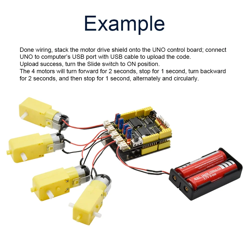 Keyestudio 4 قناة L298P محركات السيارات درع V1.0 لاردوينو روبوت - الصورة 5