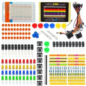 Generalduty Starter Kit Electronic Parts for Arduino W/LED / Jumper Wires / Breadboard +white Box+11 Projects(online)