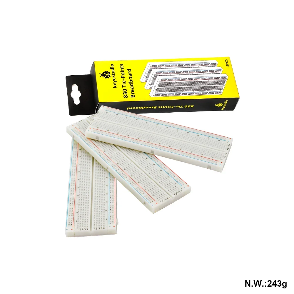3PCS HI-Q Breadboard 830 Point Solderless PCB Bread Board MB-102 Gift Box For Arduino Proto Shield DIY - الصورة 2