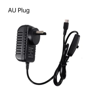 Raspberry PI 4B Charger Power Adapter 5V3A 5V/3A 3000mA USB Type-C Charger PSU Power Supply Power Source Unit Switch Socket<span> - </span>AU Plug