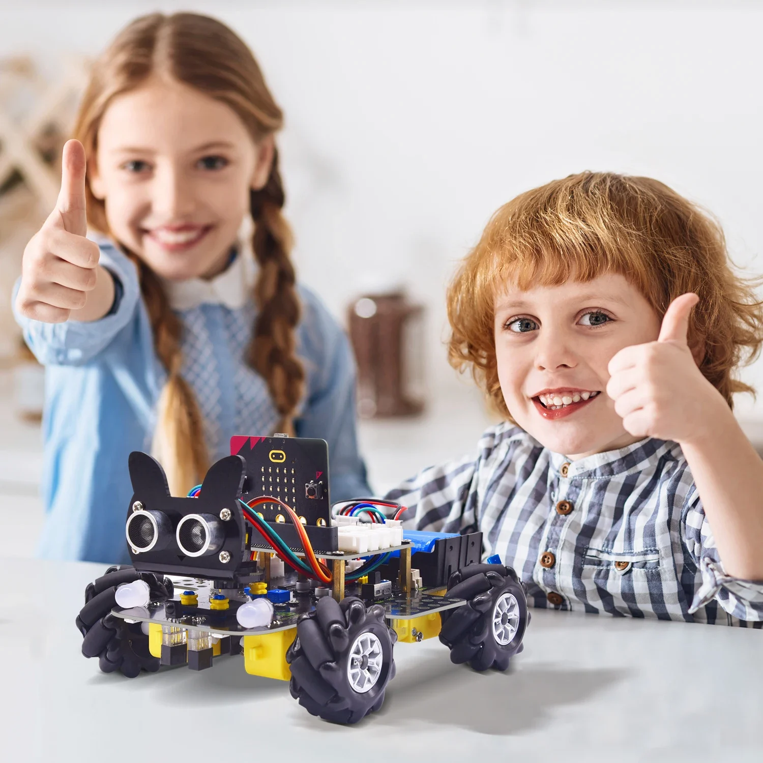 Keyestudio 4WD Mecanum Robot Car for Micro:bit V2 Wheel Robot Car Kit STEM Toys Makecode &Python Programming with Microbit V2 - Image 5