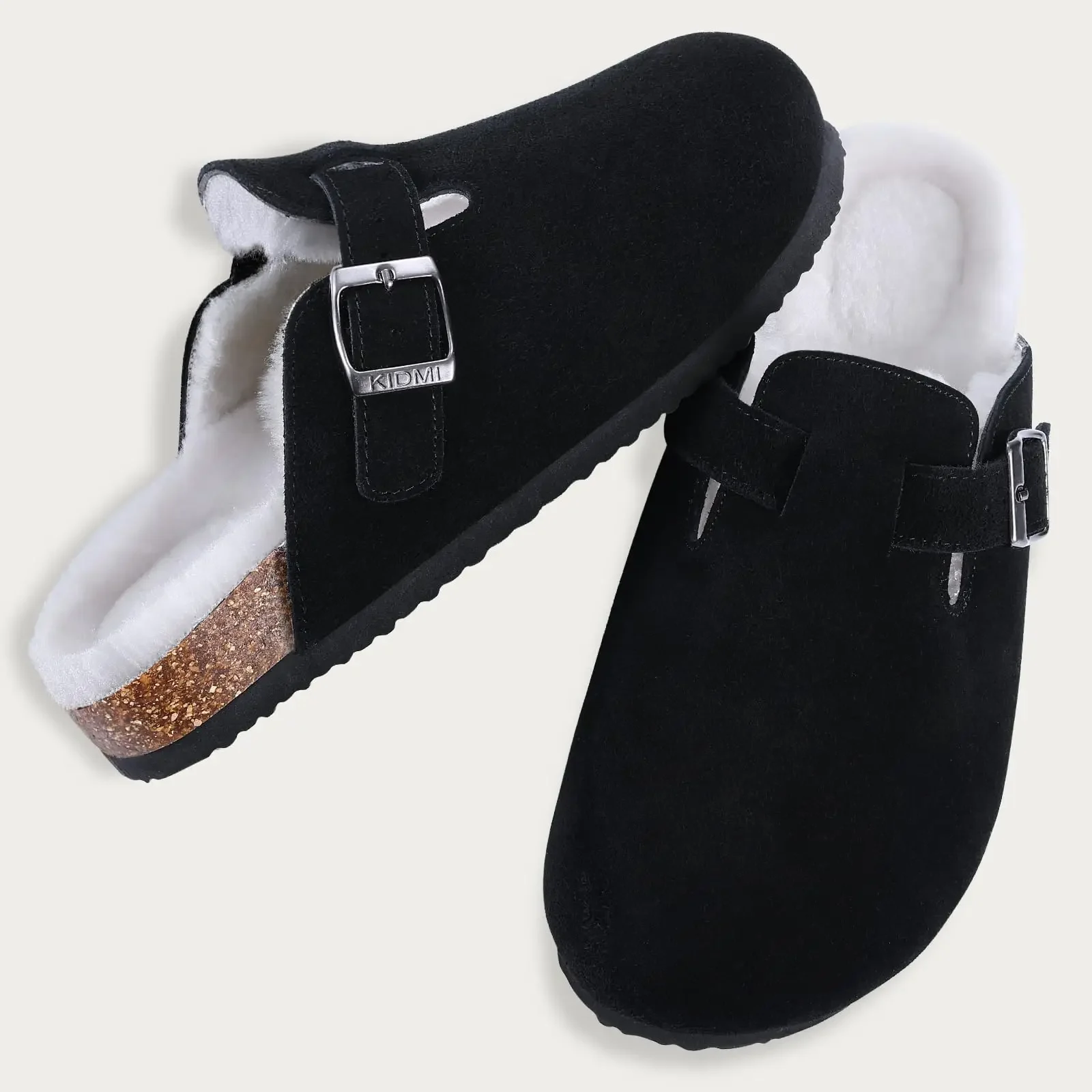 Comwarm Fur Clogs For Women Men Winter Home Cork Mules Fuzzy Slippers Short Plush Potato Shoes Indoor Outdoor Warm zuecos mujer