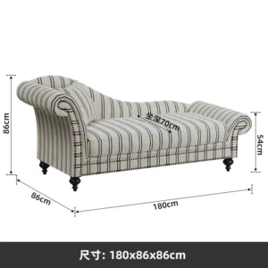 غرفة الفندق الأمريكية الرجعية كرسي استرخاء شرفة صغيرة غرفة المعيشة غرفة نوم أريكة كرسي<span> - </span>180cm