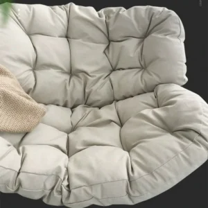 فاخر خفيف، نسيج الروطان، كرسي هزاز، يجلس، الاستلقاء، كرسي هزاز كسول، استخدام منزلي للشرفة، كرسي الروطان الترفيهي<span> - </span>milk-fleece-upgraded