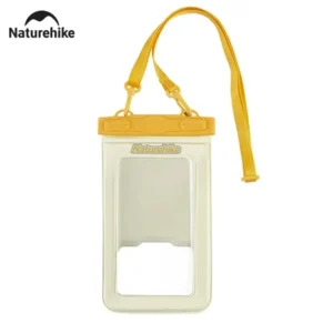 Naturehike Ipx8 الهاتف حقيبة مضادة للماء المحمولة معلقة الكتف الهاتف الخليوي غطاء مقاوم للماء خفيفة السباحة مقاوم للماء<span> - </span>white