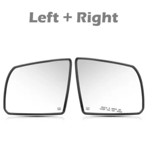 Car Side Wing Rearview Mirror Glass Heated w/Backing Plate for Toyota Tundra 2007-2020 Sequoia 2008-2017 Left Right Replacement<span> - </span>1 pair