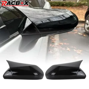 ​Pair Car Exterior Door Side Wing Rear View Mirror Cover Cap Glossy Black for Toyota Camry 2018 2019 2020 2021 2022 2023 Avalon
