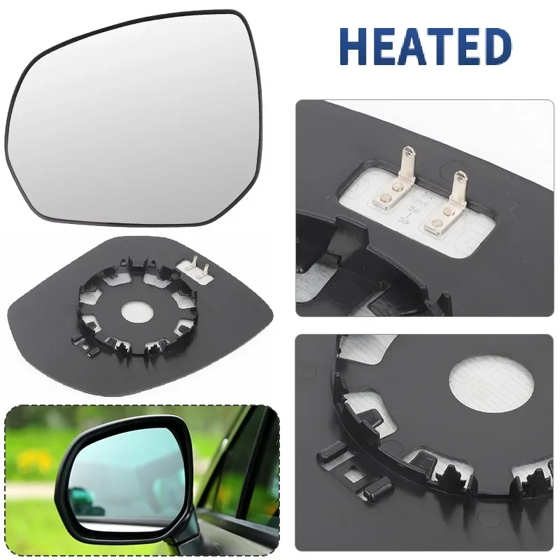 Convex Wide Angle Side Wing Rear View Mirror Glass Heated /Mirror Cover Cap for Peugeot 3008 2009-2016 for Citroen C3 C4 Picasso - الصورة 3