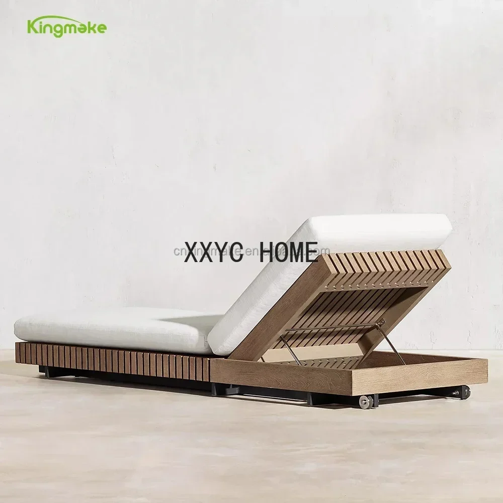 كرسي صالة خارجي من الألومنيوم وسرير مزدوج مقاوم للماء لحمام السباحة والشاطئ والفندق على سطح السفينة - الصورة 3