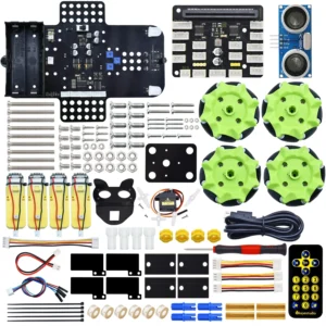 Keyestudio Micro bit 4WD Mecanum مع لوحة سيارة روبوت V2.0 مع نظام برمجة لغة Python لمجموعة السيارة الذكية Microbit<span> - </span>without-microbit