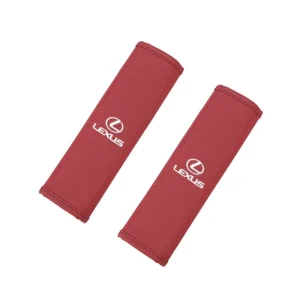 Car Seat Shoulder Belt Cover Protector Pad Auto Accessories For for Lexus ES300 RX330 RX300 GS300 IS250 IS200 CT200h IS300 NX RX<span> - </span>2pcs red