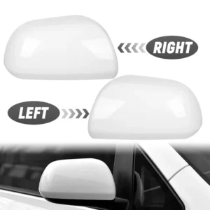 Side Wing Rearview Mirror Cover Cap for Toyota Sienna 2011 2012 2013 2014 2015 2016 2017 2018 2019 2020 W/O Turn Signal Lights<span> - </span>1pair White