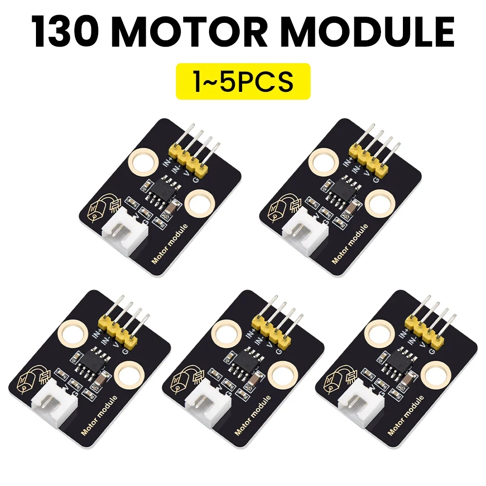 1PC/3PCS/5PCS Keyestudio 130 Motor DC3-5V Driving Module XH2.54 Connector H-bridge HR1124S Module for Arduino UNO Projects