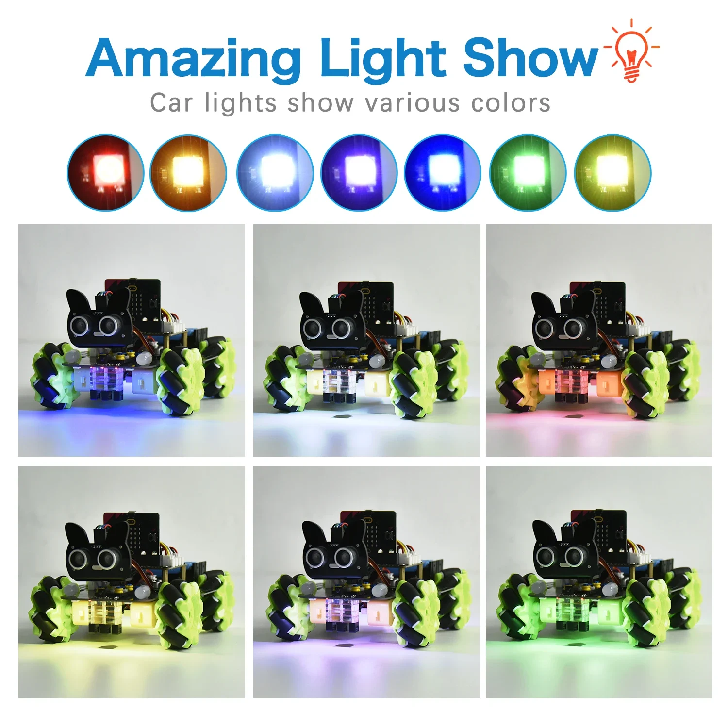 Keyestudio 4WD Microbit V2 Robot Car Kit Mecanum Smart Robot For micro:bit Robot Kit STEM Robot Car Python Programming Robot Kit - Image 2