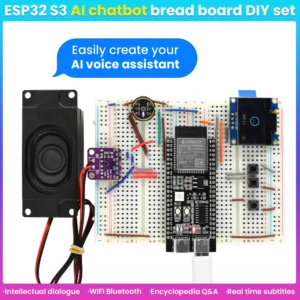 Keyestudio Xiao Zhi AI Voice Chatbot Breadboard DIY Starter Kit مع شاشة OLED 128x64 لـ Arduino ESP32-S3-DevKitC-1 Kids STEM