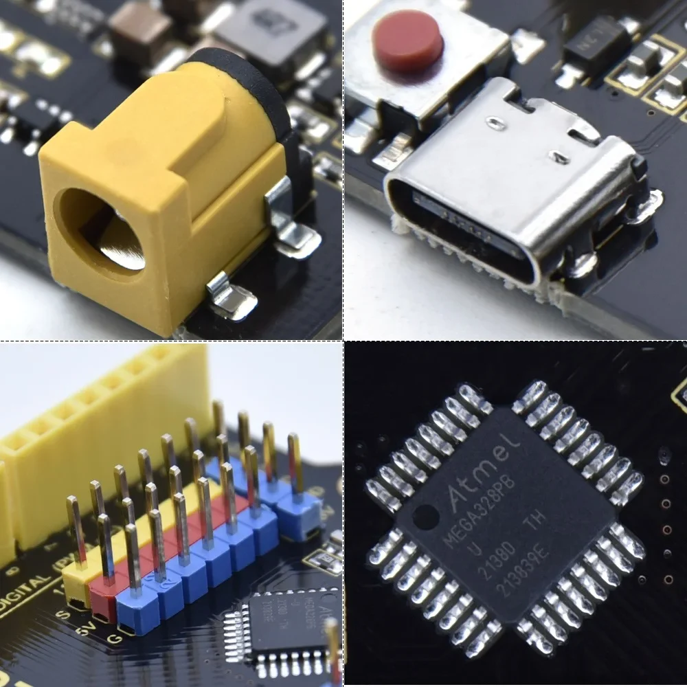 Keyestudio 328 PLUSUNO Control Board ATMEGA328PB Microcontroller + Type-C Cable Compatible with Arduino UNO R3 Board - الصورة 4