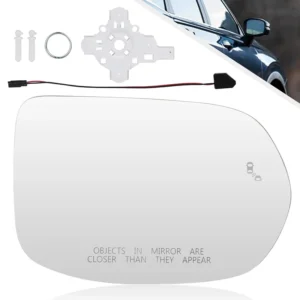 Heated Car Side Wing Rearview Mirror Glass w/Blind Spot Warning w/backing Plate for Honda CRV CR-V 2017 2018 2019 2020 2021 2022<span> - </span>1pc Right