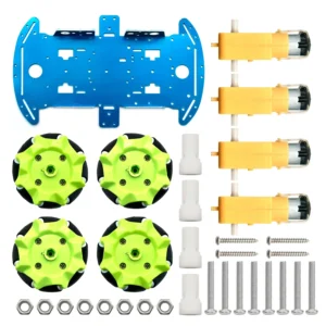 Keyestudio 4WD Mecanum Wheel Smart Robot Car Aluminum Chassis Kit For Arduino Raspberry Pi DIY TT Motor Single/Double<span> - </span>Single Chassis