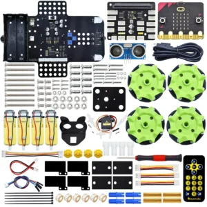 Keyestudio 4WD Microbit V2 Robot Car Kit Mecanum Smart Robot For micro:bit Robot Kit STEM Robot Car Python Programming Robot Kit<span> - </span>With Microbit