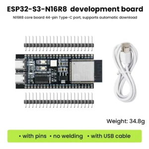 ESP32-S3-DevKitC-1N16R8 Development Board With Type-C USB 8MB PSRAM 44Pin CORE Board CH340 30+ GPIO For Arduino IDE Programming<span> - </span>No Welding