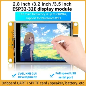 2.8 inch/3.2 inch/3.5 inch Touch TFT Panel XPT2046 Touch Driver 120 Degrees View Angle SPI Interface Module For ESP32-32E<span> - </span>3.5 inch 320x480