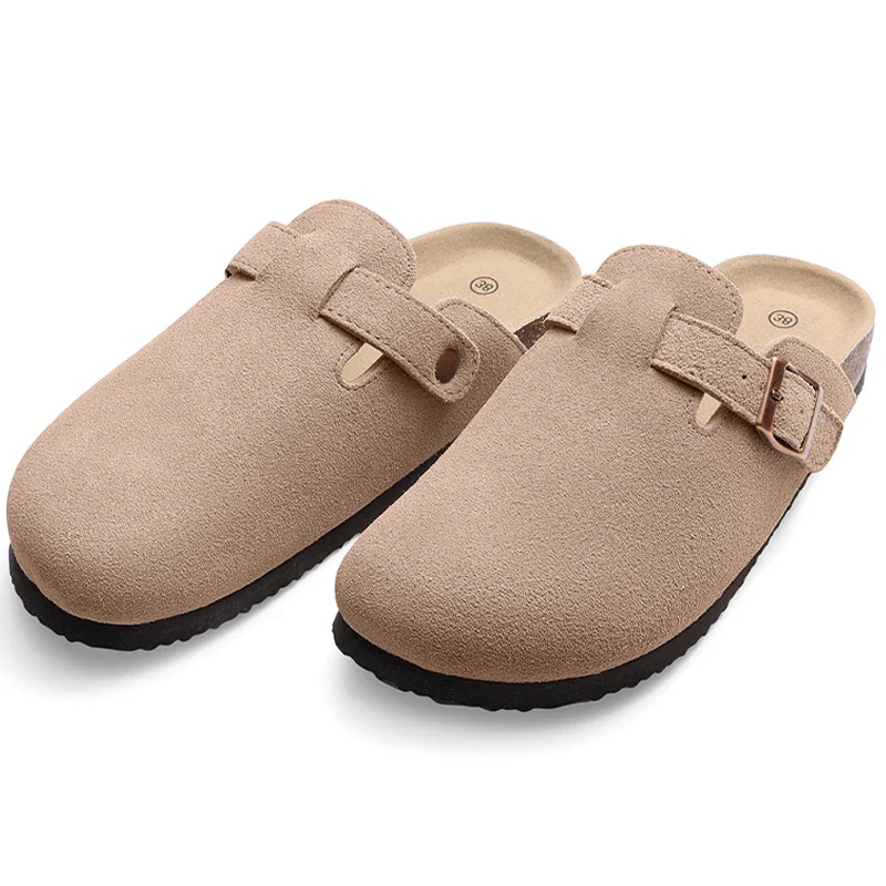 Pallene Women Classic Clogs Cork Footbed Slippers Slip-on Cork Sandals Feamle Unisex Beach Shoes Outdoor Men Mules And Clogs - الصورة 2