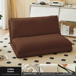 أريكة كسولة، كرسي فردي من حصير التاتامي، قابل للاستلقاء والإزالة وقابل للغسل، غرفة معيشة صغيرة الحجم، غرفة نوم، سرير أريكة صغير قابل للطي<span> - </span>14