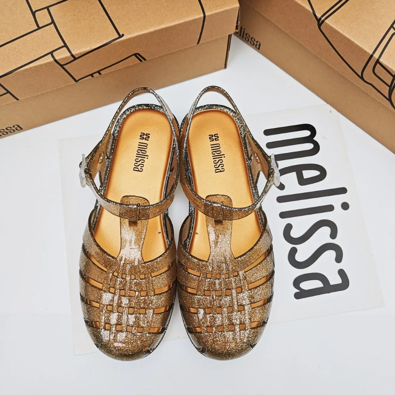 Mini Melissas Retro Adult Women Summer Sandals Ladies Fashion Roma PVC Soft Flat Slippers Girls Brand Melis Beach Shoes 35-40 - الصورة 3