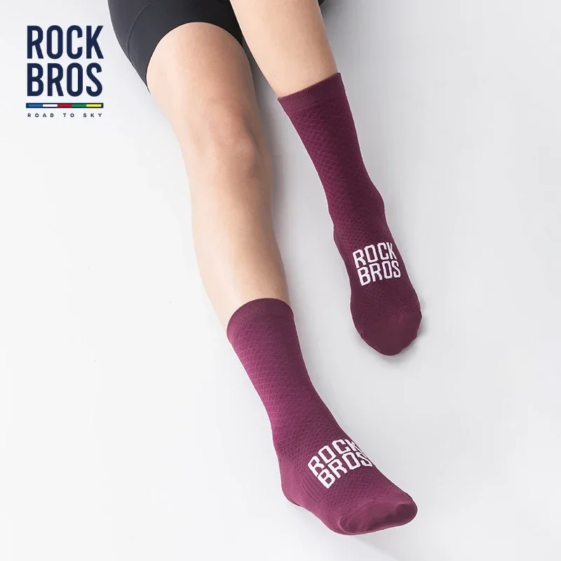 ROCKBROS ROAD TO SKY Sport Socks Professional Cycling Socks High Elastic Shock Absorbing Sock Breathable Sock Bike Socks - الصورة 4