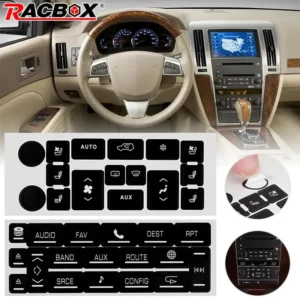 Dashboard Repair Sticker for Cadillac Escalade 2007-2014 EXT ESV Air Condition A/C Climate Control & Radio Button Repair Decal