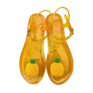Women Slippers Transparent PVC Fruit Decoration Sandals For Ladies Summer Outdoor Buckle Strap Beach Shoes Female Fashion