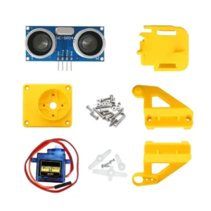 1pcs Ultrasonic Module HC-SR04 + 1pcs SG90 servo motor +1pcs servo holder for arduino robot car (optional colors )<span> - </span>Yellow