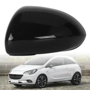 Glossy Black Side Wing Rear View Mirror Cover Cap for Opel Vauxhall Corsa D 2006-2014 Corsa E 2014-2019 Rearview Mirror Housing<span> - </span>1pc Left