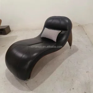 كرسي غرفة المعيشة الفاخر المصنوع من الجلد، أريكة إيطالية داخلية حديثة من الجلد الطبيعي لغرفة النوم