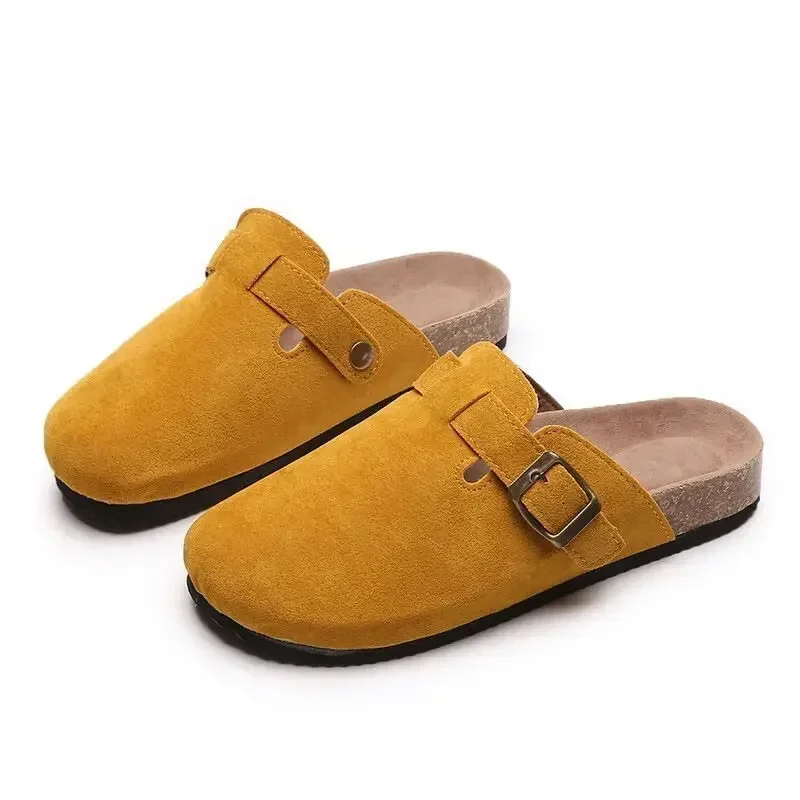Cork Suede Clogs for Women Cork Slippers Summer Cork Sandals Fashion Beach Slides Classic Mules Men Clogs Baotou Shoes - Image 5
