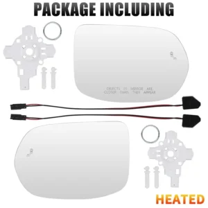 Side Rear View Mirror Glass Heated w/Blind Spot Warning with Holder Brackets for Honda CR-V CRV 2017 2018 2019 2020 2021 2022<span> - </span>1 pair