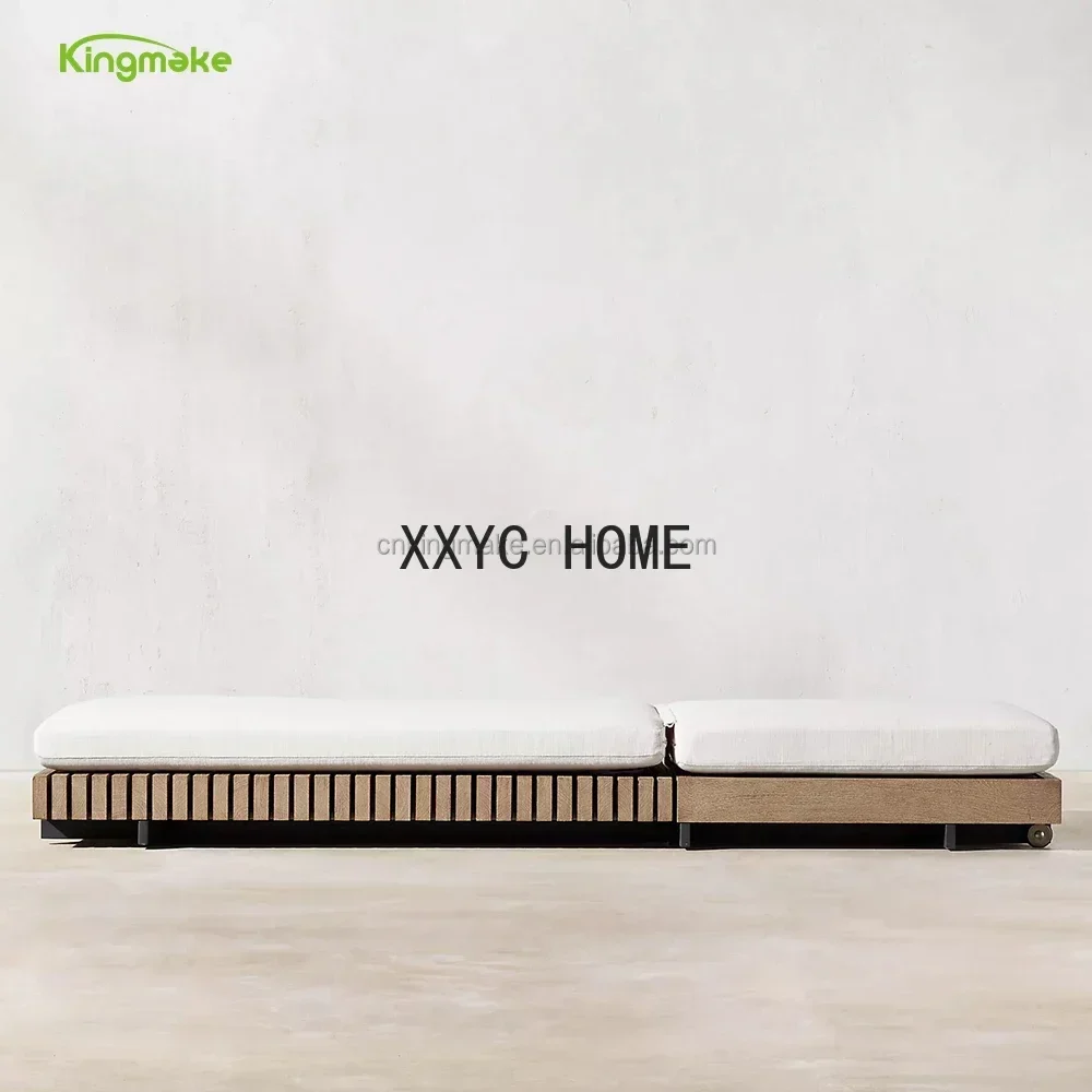 كرسي صالة خارجي من الألومنيوم وسرير مزدوج مقاوم للماء لحمام السباحة والشاطئ والفندق على سطح السفينة - الصورة 5