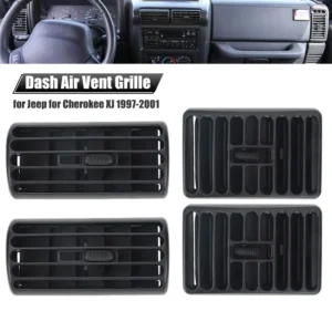 Auto Dashboard Center A/C Air Vent Outlet Grille for Jeep Cherokee 1997-2001 Wrangler TJ 1997-2006 5DP55TAZ 5DP54TAZ 5FS10LAZAB<span> - </span>Set of 4pcs