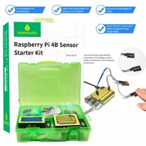 Keyestudio STEM Education Sensor Starter Kit For Raspberry Pi 4B Python &Java Programming Kit With Toturial (Without RPI Board)