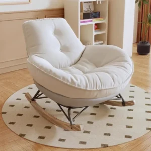 الشمال كريم واحد كرسي متأرجح أريكة استرخاء شرفة غرفة المعيشة غرفة نوم عادية كرسي هزاز المتسكع المنزل قشر البيض البطريق<span> - </span>style-b