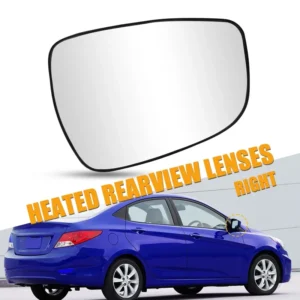 Heated Car Side Wing Rearview Mirror Glass w/Back Plate for Hyundai Accent 2011 2012 2013 2014 2015 2016 2017 2018 Replacement<span> - </span>1pc Right